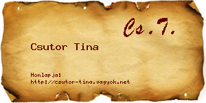 Csutor Tina névjegykártya